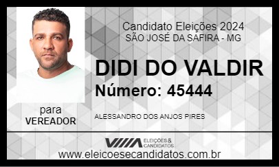 Candidato DIDI DO VALDIR 2024 - SÃO JOSÉ DA SAFIRA - Eleições