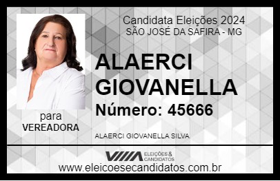 Candidato ALAERCI GIOVANELLA 2024 - SÃO JOSÉ DA SAFIRA - Eleições