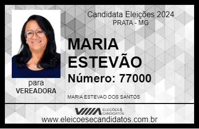 Candidato MARIA ESTEVÃO 2024 - PRATA - Eleições