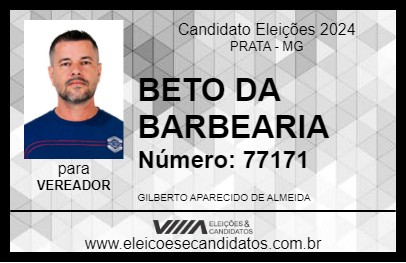 Candidato BETO DA BARBEARIA  2024 - PRATA - Eleições