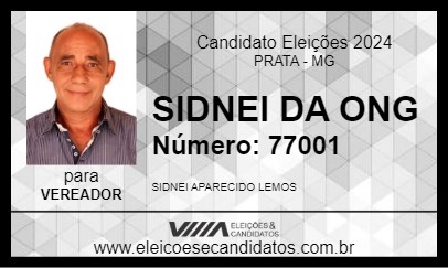 Candidato SIDNEI DA ONG 2024 - PRATA - Eleições