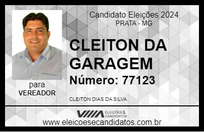 Candidato CLEITON DA GARAGEM 2024 - PRATA - Eleições