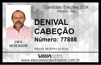 Candidato DENIVAL CABEÇÃO 2024 - PRATA - Eleições