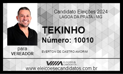 Candidato TEKINHO 2024 - LAGOA DA PRATA - Eleições