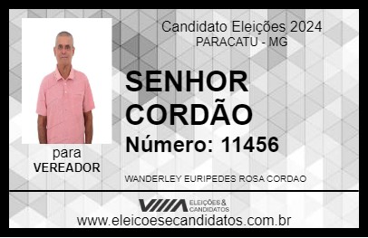 Candidato SENHOR CORDÃO 2024 - PARACATU - Eleições