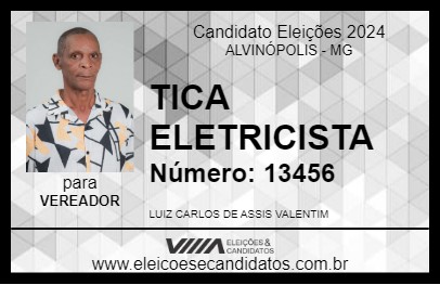 Candidato TICA ELETRICISTA 2024 - ALVINÓPOLIS - Eleições