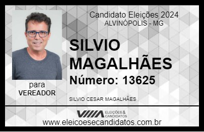 Candidato SILVIO MAGALHÃES 2024 - ALVINÓPOLIS - Eleições