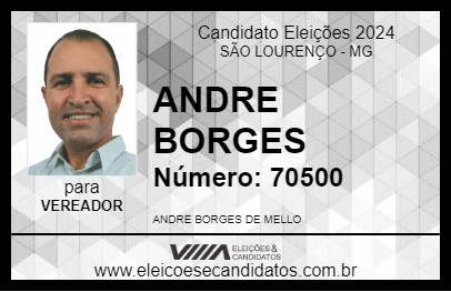 Candidato ANDRE BORGES 2024 - SÃO LOURENÇO - Eleições