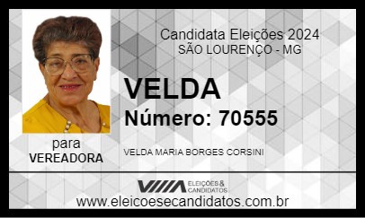 Candidato VELDA 2024 - SÃO LOURENÇO - Eleições