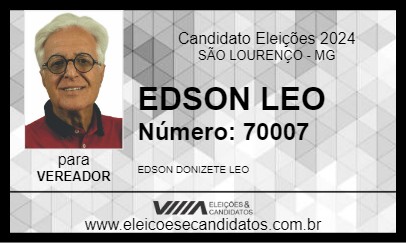 Candidato EDSON LEO 2024 - SÃO LOURENÇO - Eleições