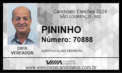 Candidato PININHO 2024 - SÃO LOURENÇO - Eleições