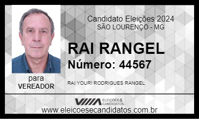 Candidato RAI RANGEL 2024 - SÃO LOURENÇO - Eleições