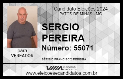 Candidato SERGIO PEREIRA 2024 - PATOS DE MINAS - Eleições