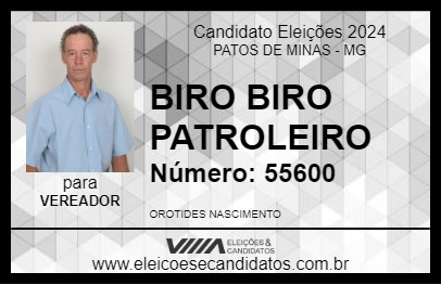 Candidato BIRO BIRO PATROLEIRO 2024 - PATOS DE MINAS - Eleições