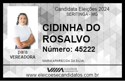 Candidato CIDINHA DO ROSALVO 2024 - SERITINGA - Eleições