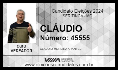 Candidato CLÁUDIO 2024 - SERITINGA - Eleições