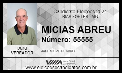 Candidato MICIAS ABREU 2024 - BIAS FORTES - Eleições