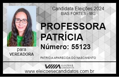 Candidato PROFESSORA PATRÍCIA 2024 - BIAS FORTES - Eleições