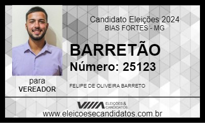 Candidato BARRETÃO 2024 - BIAS FORTES - Eleições