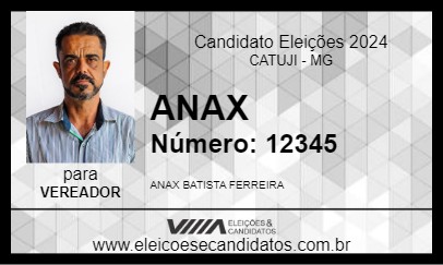 Candidato ANAX 2024 - CATUJI - Eleições