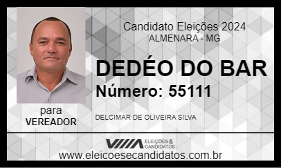 Candidato DEDÉU DO BAR 2024 - ALMENARA - Eleições