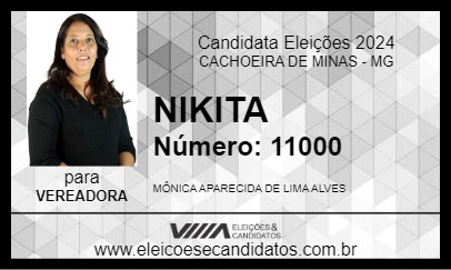 Candidato NIKITA 2024 - CACHOEIRA DE MINAS - Eleições