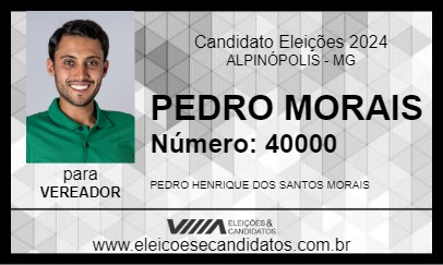 Candidato PEDRO MORAIS 2024 - ALPINÓPOLIS - Eleições