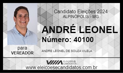 Candidato ANDRÉ LEONEL 2024 - ALPINÓPOLIS - Eleições