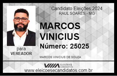 Candidato MARCOS VINICIUS 2024 - RAUL SOARES - Eleições