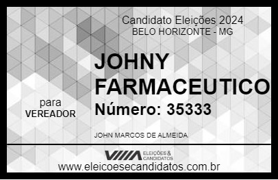 Candidato JOHNY FARMACEUTICO 2024 - BELO HORIZONTE - Eleições