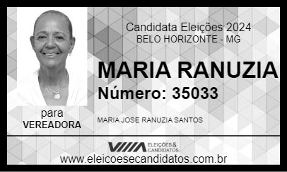 Candidato MARIA RANUZIA 2024 - BELO HORIZONTE - Eleições