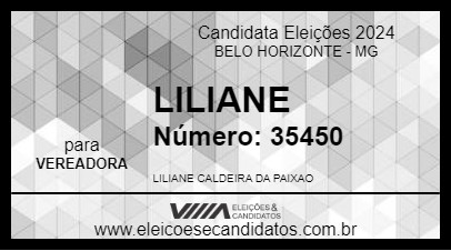 Candidato LILIANE CALDEIRA 2024 - BELO HORIZONTE - Eleições