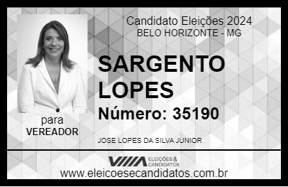 Candidato SARGENTO LOPES 2024 - BELO HORIZONTE - Eleições