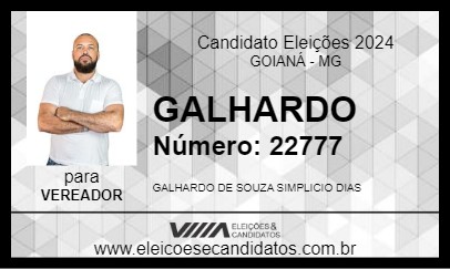 Candidato GALHARDO 2024 - GOIANÁ - Eleições