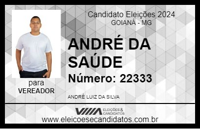 Candidato ANDRÉ DA SAÚDE 2024 - GOIANÁ - Eleições