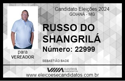 Candidato RUSSO DO SHANGRILÁ 2024 - GOIANÁ - Eleições