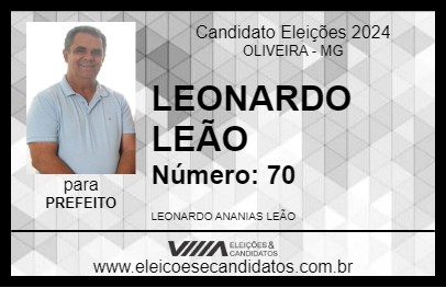 Candidato LEONARDO LEÃO 2024 - OLIVEIRA - Eleições