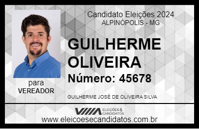 Candidato GUILHERME OLIVEIRA 2024 - ALPINÓPOLIS - Eleições