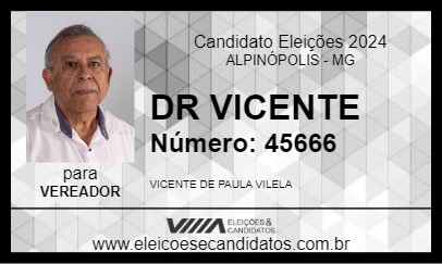 Candidato DR VICENTE 2024 - ALPINÓPOLIS - Eleições