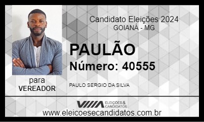 Candidato PAULÃO 2024 - GOIANÁ - Eleições