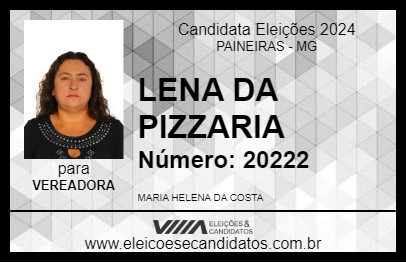 Candidato LENA DA PIZZARIA 2024 - PAINEIRAS - Eleições