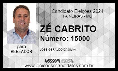 Candidato ZÉ CABRITO 2024 - PAINEIRAS - Eleições