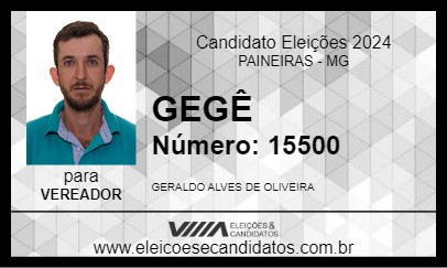 Candidato GEGÊ 2024 - PAINEIRAS - Eleições