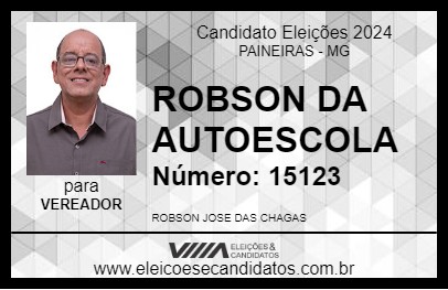 Candidato ROBSON DA AUTOESCOLA 2024 - PAINEIRAS - Eleições