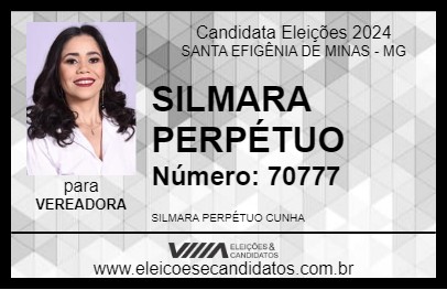 Candidato SILMARA PERPÉTUO 2024 - SANTA EFIGÊNIA DE MINAS - Eleições