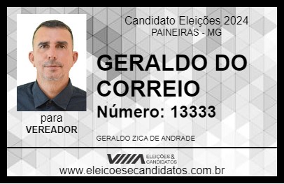 Candidato GERALDO CARTEIRO 2024 - PAINEIRAS - Eleições