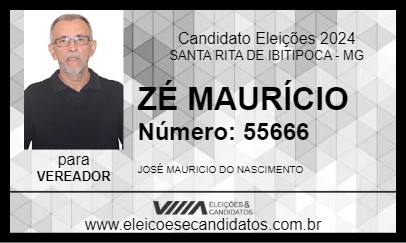 Candidato ZÉ MAURÍCIO 2024 - SANTA RITA DE IBITIPOCA - Eleições