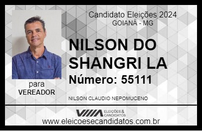 Candidato NILSON DO SHANGRI LA 2024 - GOIANÁ - Eleições