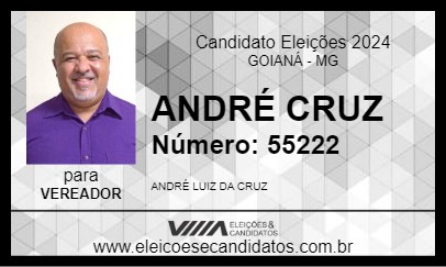 Candidato ANDRÉ CRUZ 2024 - GOIANÁ - Eleições