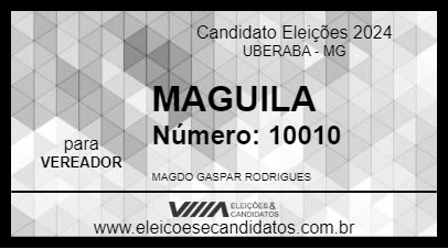 Candidato MAGUILA 2024 - UBERABA - Eleições